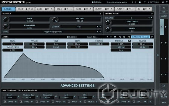 Осциллятор MeldaProduction MPowerSynth